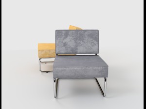 zuiver ridge rib lounge chair Modèle 3D