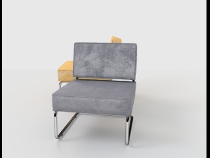 zuiver ridge rib lounge chair Modèle 3D