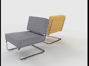 zuiver ridge rib lounge chair Modèle 3D