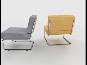 zuiver ridge rib lounge chair Modèle 3D