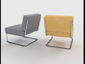 zuiver ridge rib lounge chair Modèle 3D