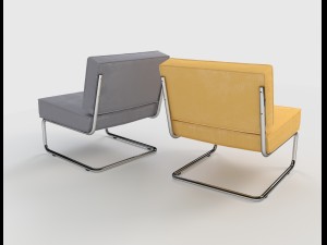 zuiver ridge rib lounge chair Modèle 3D
