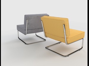 zuiver ridge rib lounge chair Modèle 3D