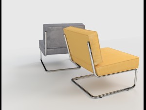 zuiver ridge rib lounge chair Modèle 3D
