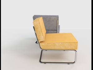 zuiver ridge rib lounge chair Modèle 3D