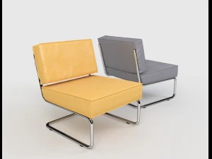 zuiver ridge rib lounge chair 3D Model