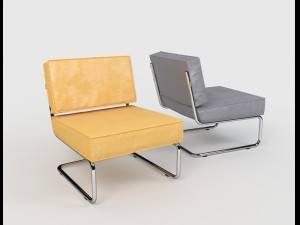 zuiver ridge rib lounge chair Modèle 3D