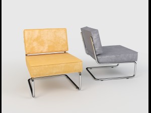 zuiver ridge rib lounge chair Modèle 3D