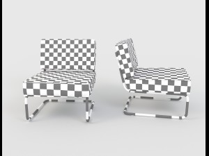 zuiver ridge rib lounge chair Modèle 3D