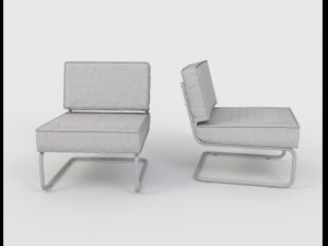 zuiver ridge rib lounge chair Modèle 3D