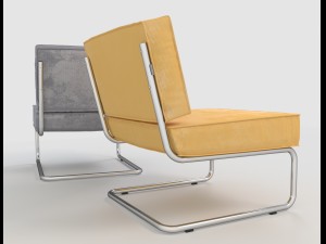 zuiver ridge rib lounge chair Modèle 3D