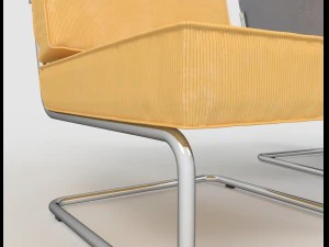 zuiver ridge rib lounge chair 3D Model