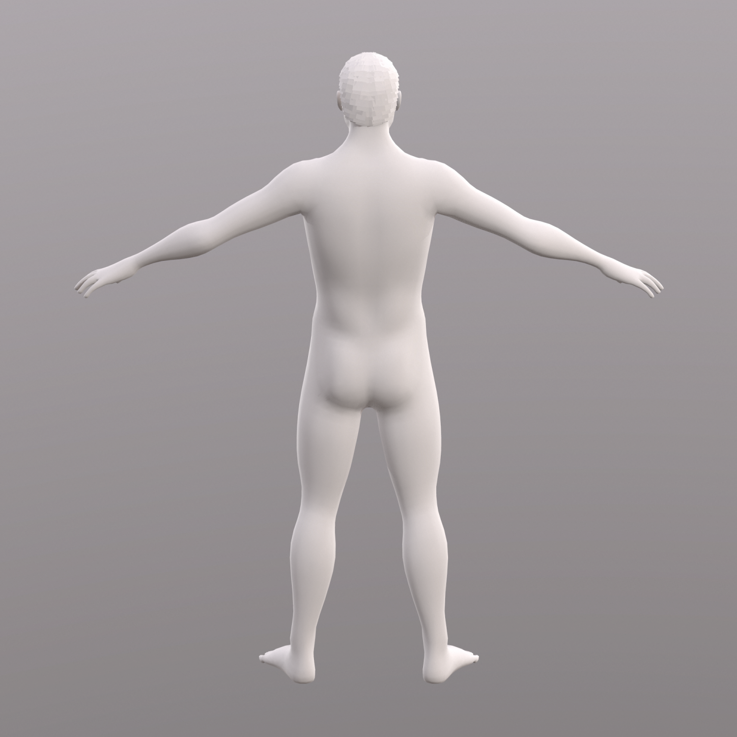 Chinese Man Underwear T-Pose 3D Model $159 - .3ds .blend .c4d .fbx