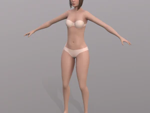 base character mesh - female 3D Model
