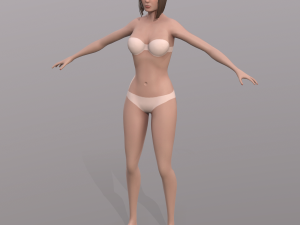base character mesh - female 3D 模型