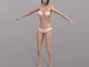base character mesh - female 3D Model