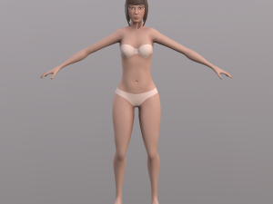 base character mesh - female 3D 模型