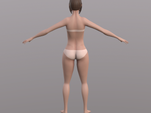 base character mesh - female 3D 模型