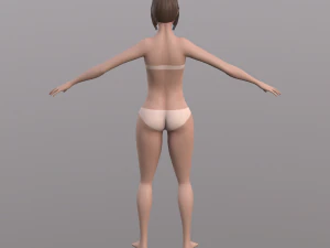 base character mesh - female 3D Model