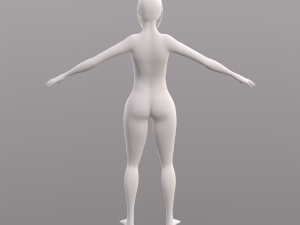 base character mesh - female 3D 模型