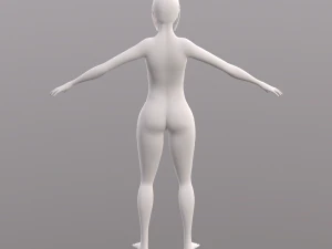 base character mesh - female 3D Model
