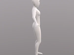 base character mesh - female 3D Model
