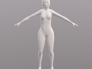 base character mesh - female 3D 模型
