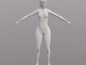 base character mesh - female 3D 模型