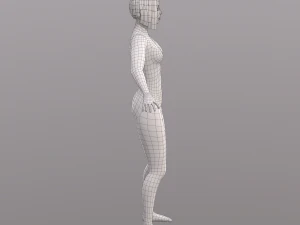 base character mesh - female 3D Model