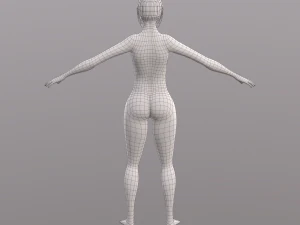 base character mesh - female 3D Model
