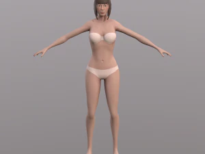 base character mesh - female 3D Model