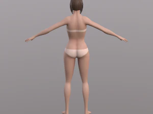 base character mesh - female 3D Model