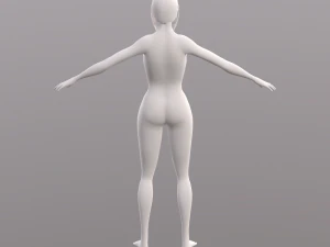 base character mesh - female 3D Model
