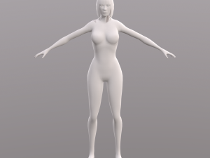 base character mesh - female 3D 模型