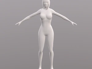 base character mesh - female 3D Model