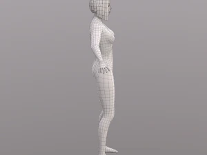 base character mesh - female 3D Model