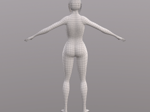base character mesh - female 3D 模型