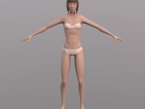 base character mesh - female 3D 模型