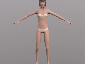 base character mesh - female 3D Model