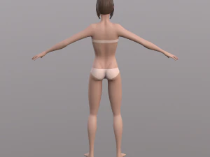 base character mesh - female 3D Model
