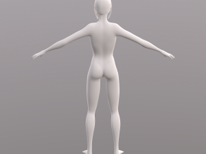 base character mesh - female 3D 模型