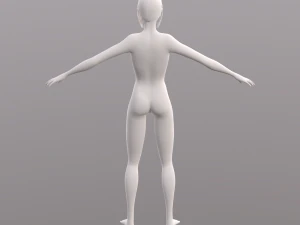 base character mesh - female 3D Model
