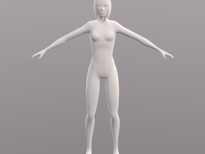 base character mesh - female 3D 模型