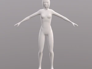 base character mesh - female 3D Model