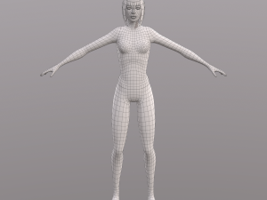 base character mesh - female 3D 模型