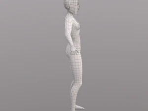 base character mesh - female 3D Model