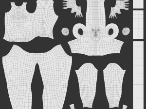 base character mesh - female 3D Model