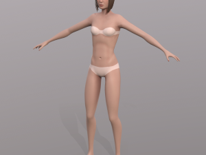 base character mesh - female 3D 模型