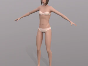 base character mesh - female 3D Model