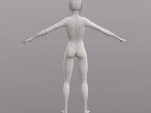 base character mesh - female 3D Model